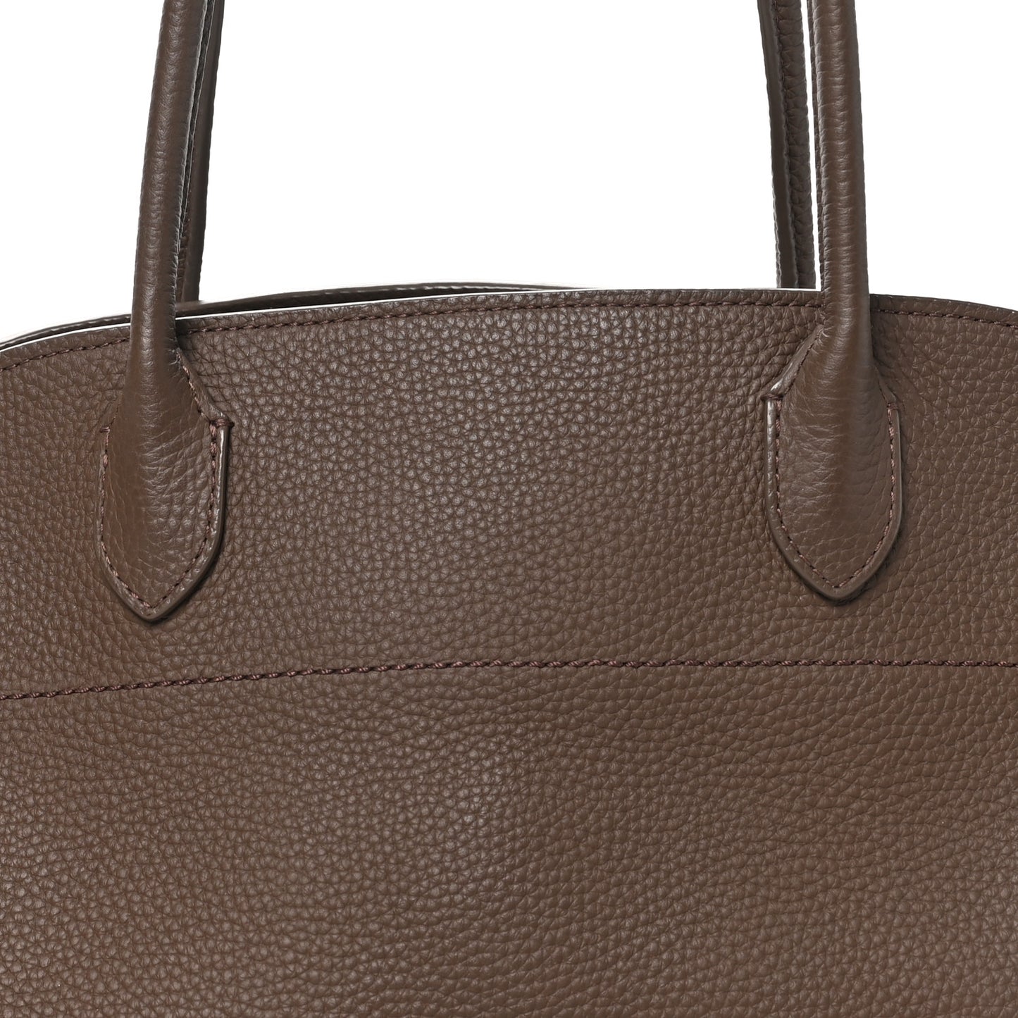 Matte Grained Calfskin Margaux Shoulder 12  Dark Olive