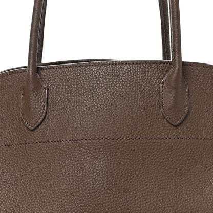 The Row Matte Grained Calfskin Margaux Shoulder 12  Dark Olive 7 of 9