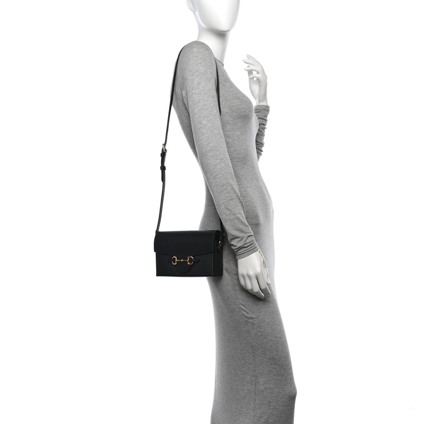 Calfskin Horsebit 1955 Shoulder Bag Black