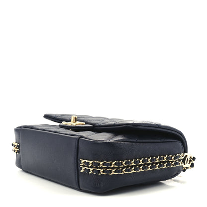 Chanel Caviar Quilted Small CC You Flap Dark Blue 10 of 13