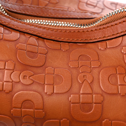 Gucci Calfskin Horsebit Embossed Glam Hobo Tan 11 of 14