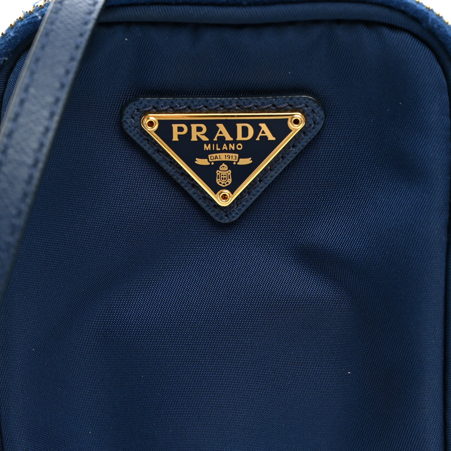 Prada Tessuto Nylon Double Zip Phone Case Crossbody Bag Royal 8 of 11