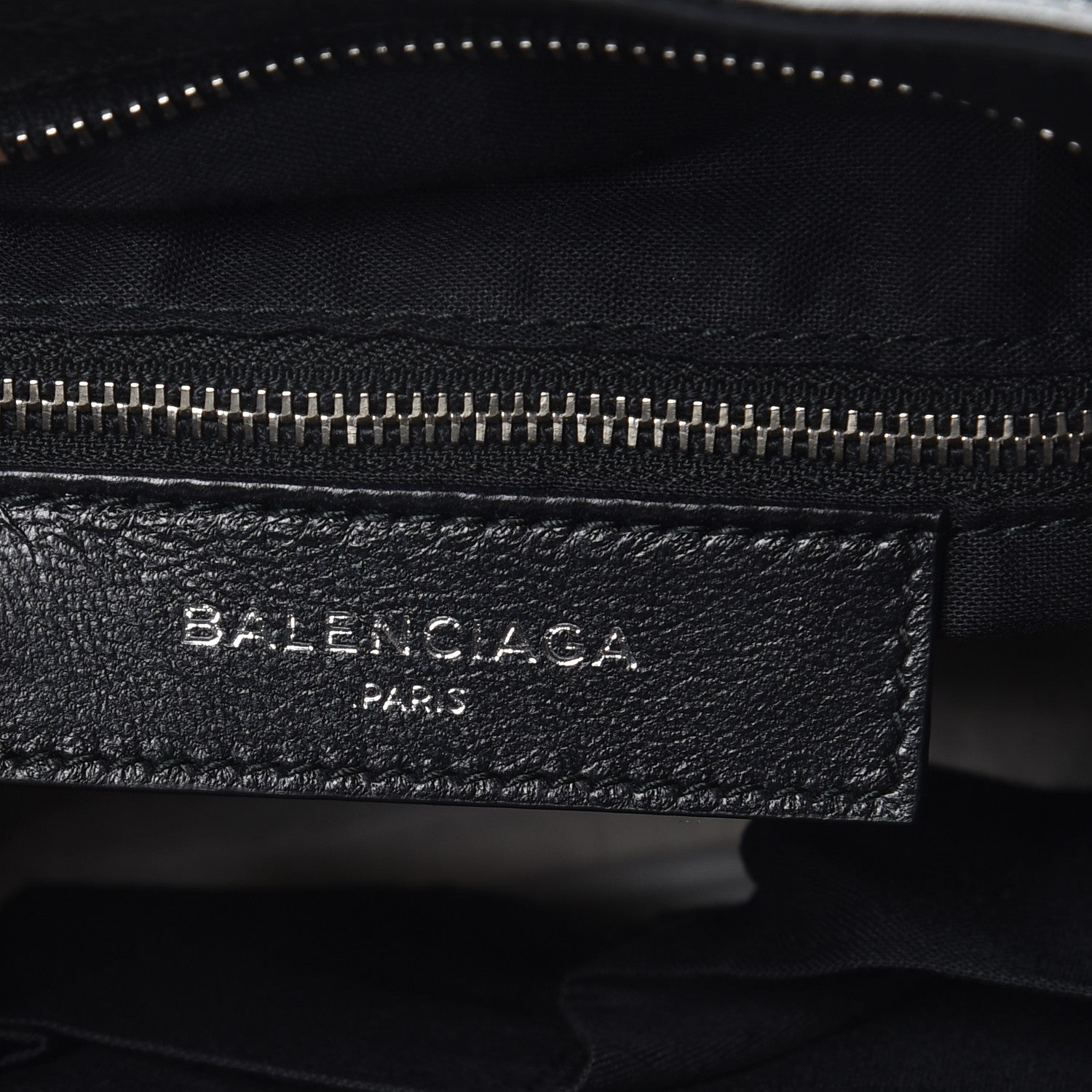 Balenciaga Chevre Silver Metallic Edge Hardware Velo Black 7 of 8