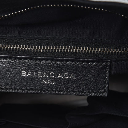 Balenciaga Chevre Silver Metallic Edge Hardware Velo Black 7 of 8