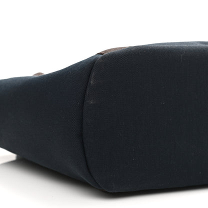 Hermes Canvas The Grooming Bag Bleu Navy Feu 14 of 15