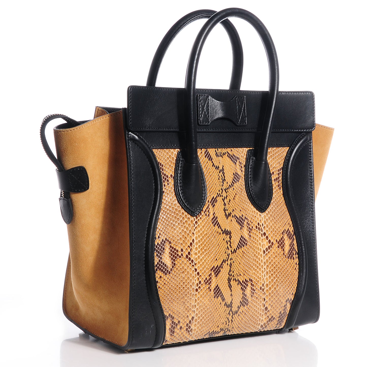 Python Nubuck Mini Luggage Honey