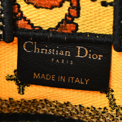 Christian Dior Canvas Embroidered Pixel Zodiac Mini Book Tote Phone Bag Jaune Multicolor 6 of 10