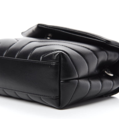 Saint Laurent Calfskin Y Quilted Monogram Toy Loulou Crossbody Bag Black 7 of 12