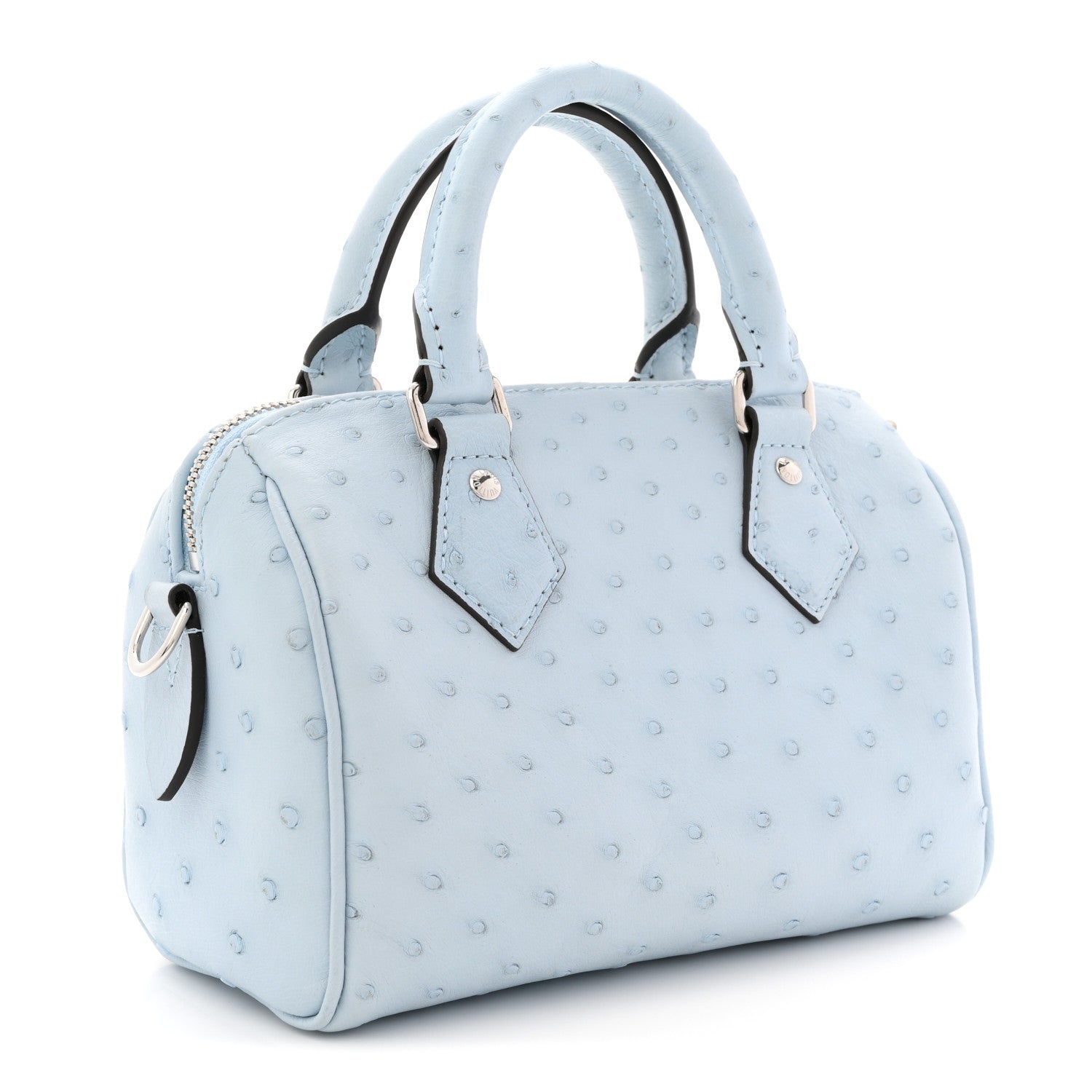 Louis Vuitton Ostrich Speedy 20 Light Blue 3 of 10