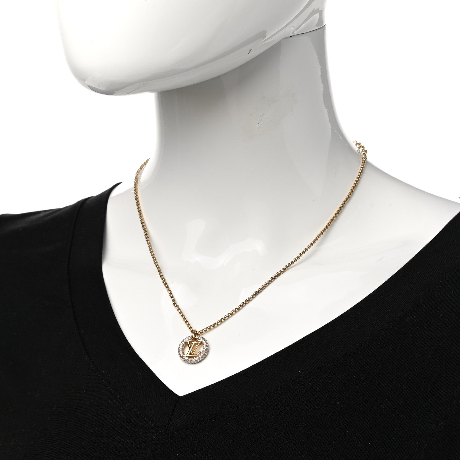 Louis Vuitton Metal Crystal Louise By Night Necklace 2 of 7