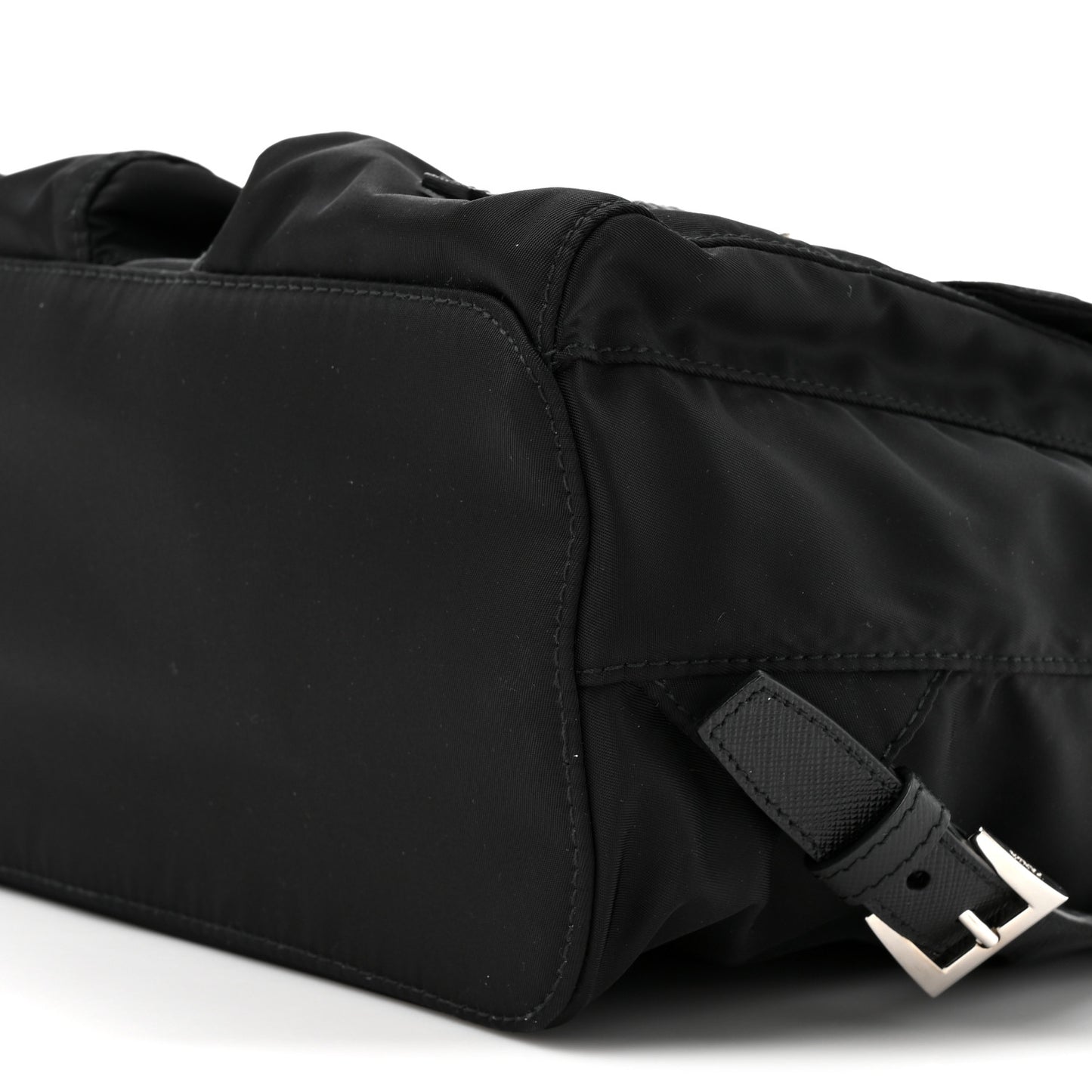 Tessuto Nylon Saffiano Small Backpack Black