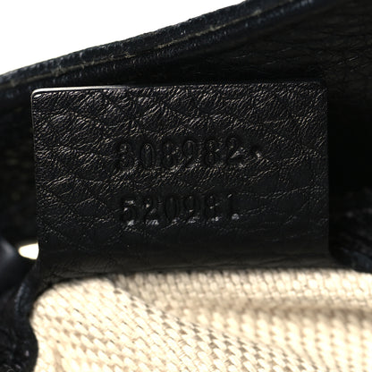 Gucci Pebbled Calfskin Medium Soho Chain Shoulder Bag Black 7 of 10