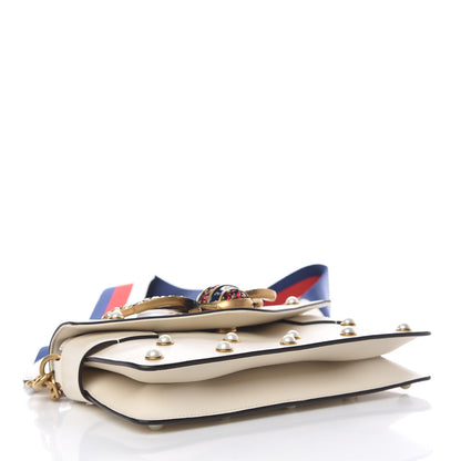 Gucci Nappa Pearl Studded Mini Queen Margaret Broadway Shoulder Bag Mystic White 5 of 13