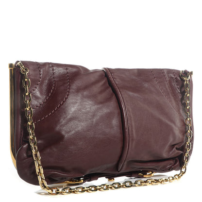 Jimmy Choo Leather Arad Clutch Burgundy 3 of 10