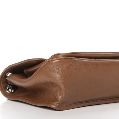 Saint Laurent Crinkled Calfskin Matelasse Monogram Medium Niki Chain Satchel Caramel 6 of 10