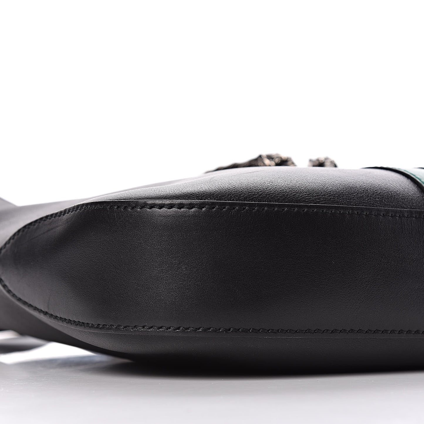 Calfskin Web Stripe Small Dionysus Hobo Black
