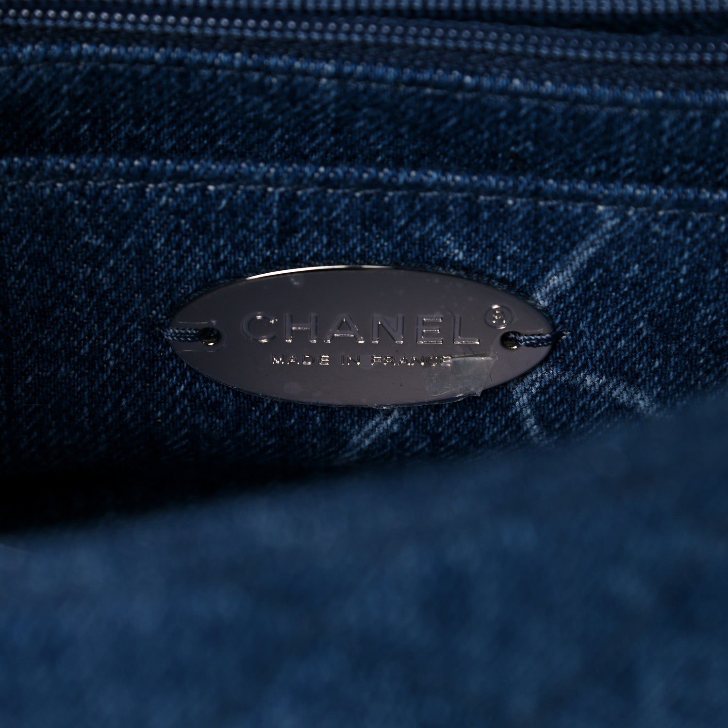 Chanel Denim CC Quilted Mini Square Flap Blue 8 of 10