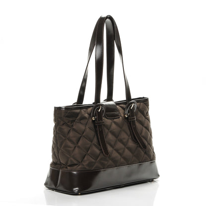 Burberry Nylon Quilted Tote Brown 3 of 6