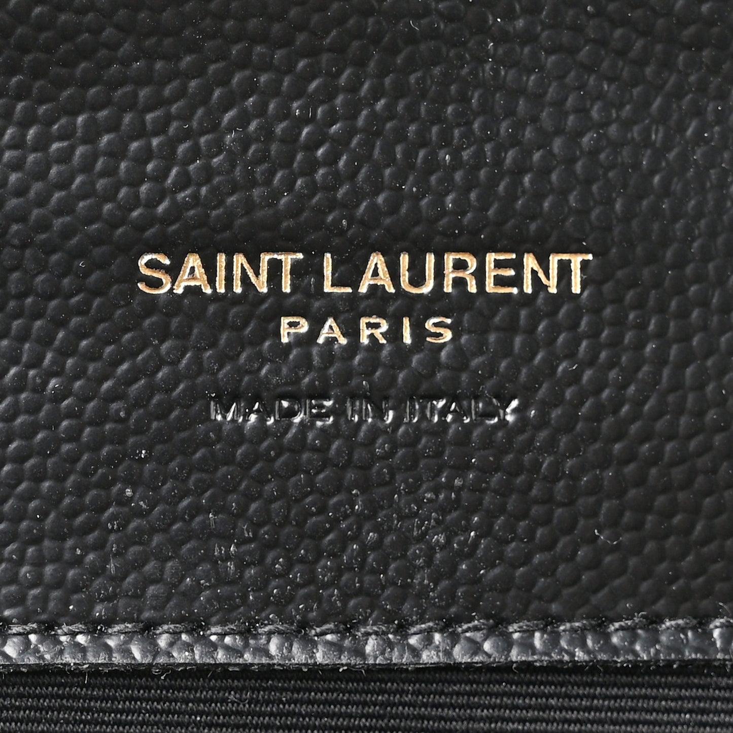 Grain De Poudre Matelasse Chevron Monogram Envelope Clutch Black