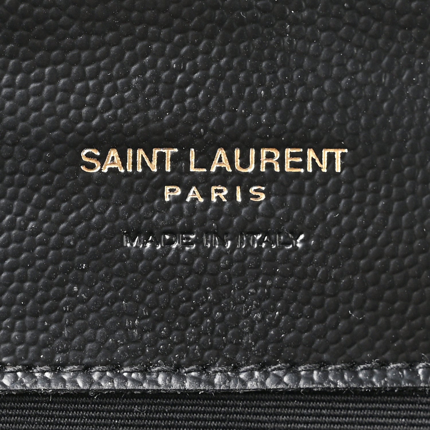 Saint Laurent Grain De Poudre Matelasse Chevron Monogram Envelope Clutch Black 6 of 7