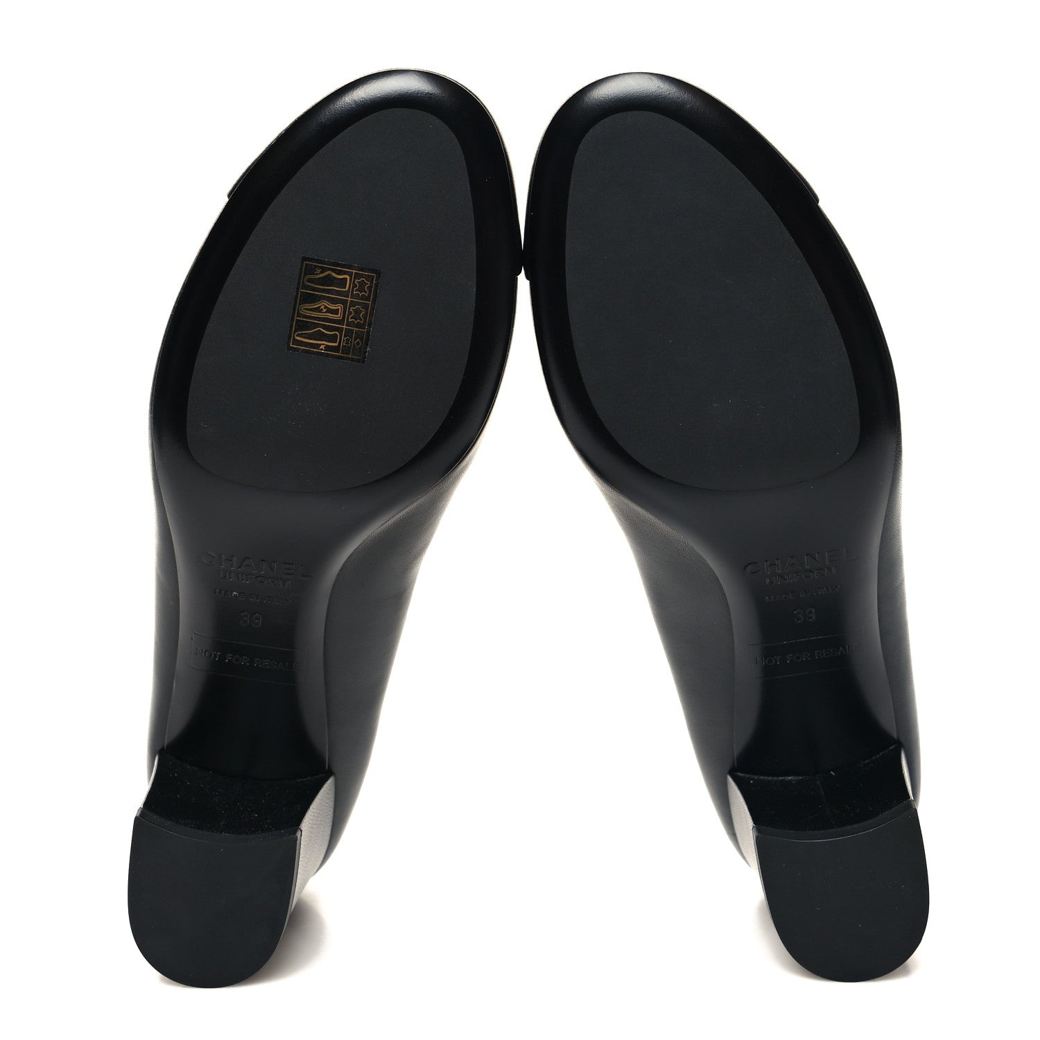 Chanel Lambskin Cap Toe CC Pumps 39 Black 5 of 7