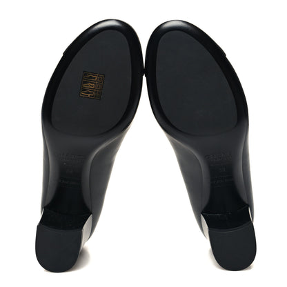 Chanel Lambskin Cap Toe CC Pumps 39 Black 5 of 7