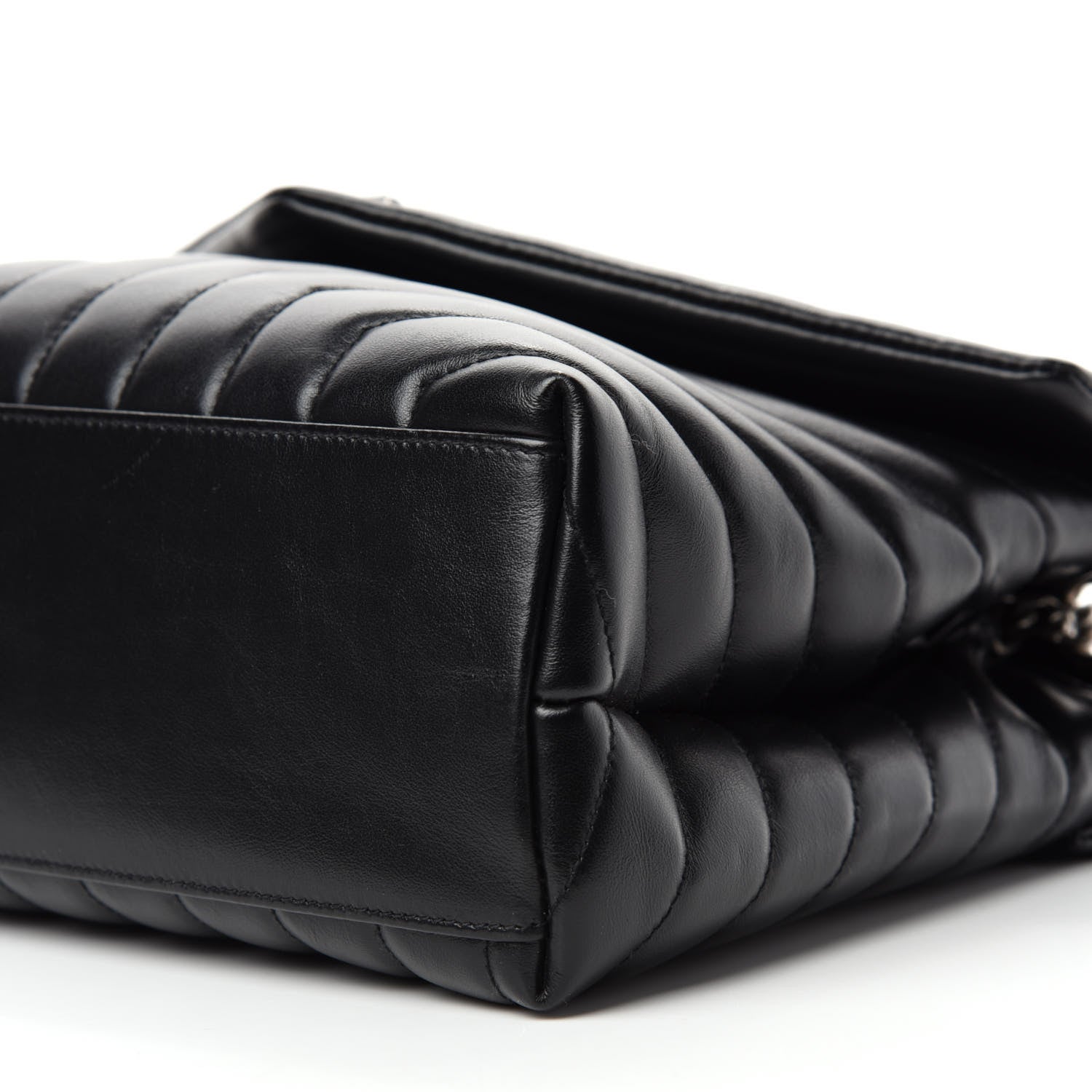 Saint Laurent Calfskin Y Quilted Monogram Medium Loulou Chain Satchel Black 7 of 11