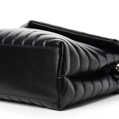 Saint Laurent Calfskin Y Quilted Monogram Medium Loulou Chain Satchel Black 7 of 11