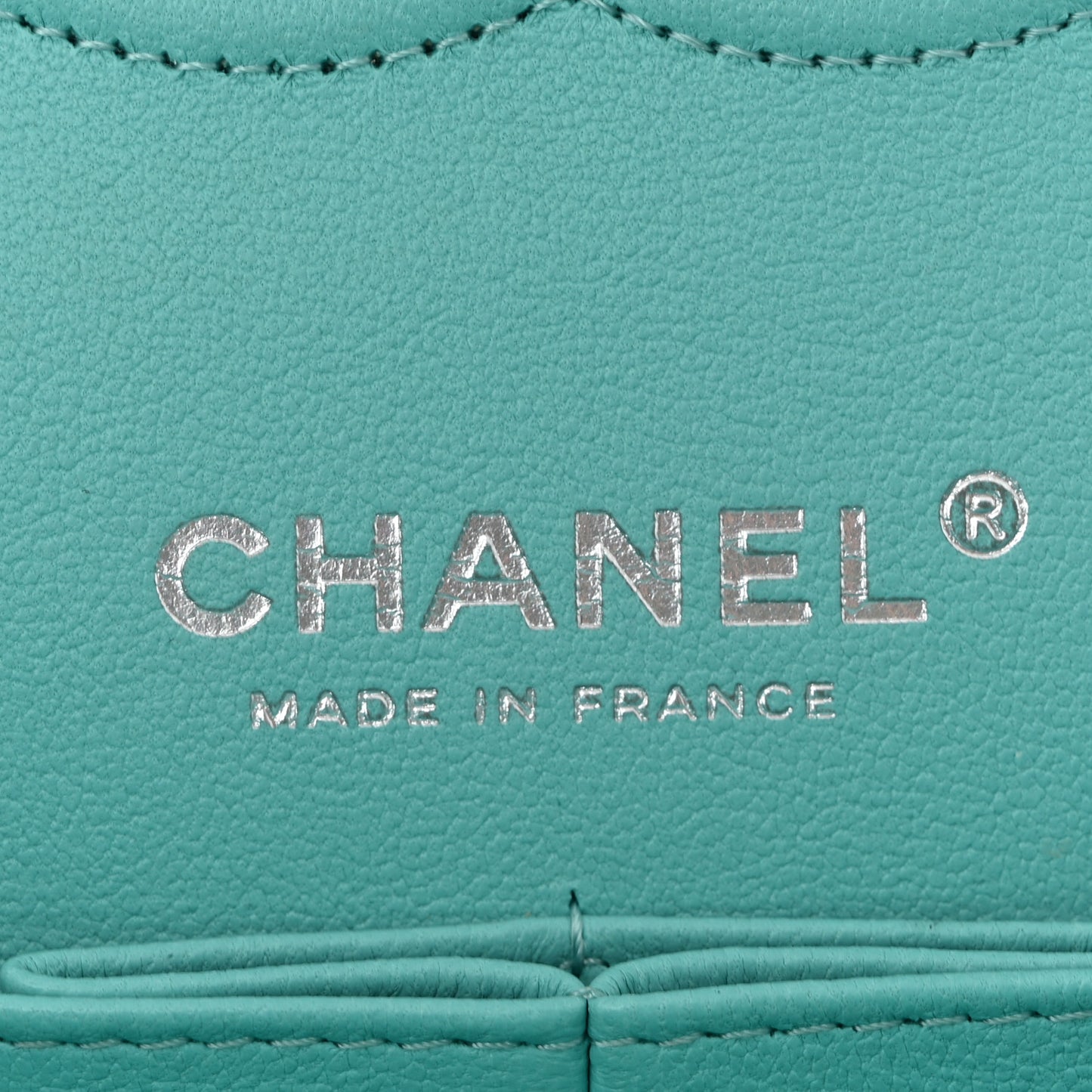 Lambskin Quilted Medium Double Flap Light Blue
