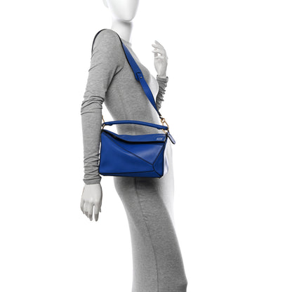 Loewe Calfskin Small Puzzle Bag Electric Blue 2 of 10