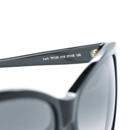 Tom Ford Carli Oversize Square Cateye Sunglasses TF295 Black 5 of 7
