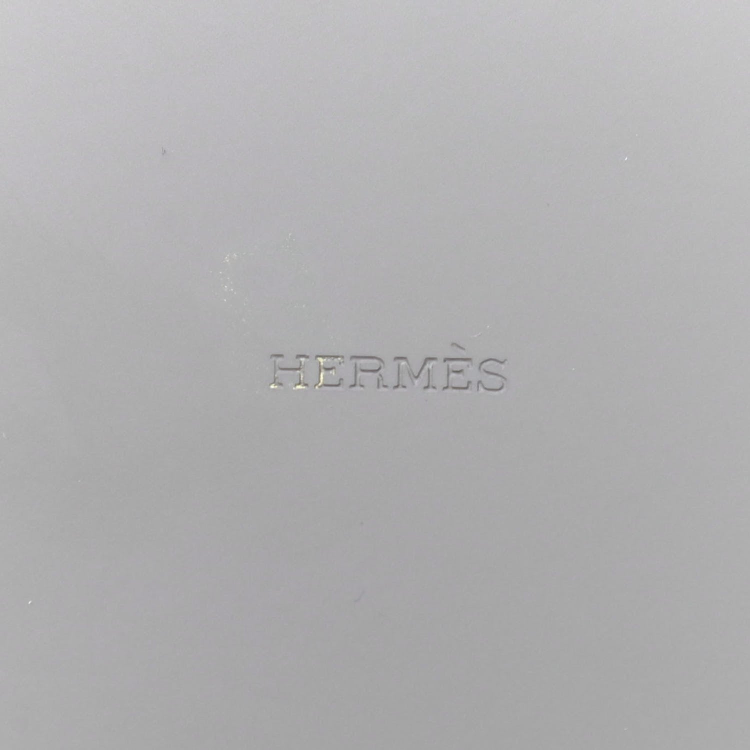 Hermes Lacquered Wood Boitakare Scarf Box Palladium Taupe 4 of 4
