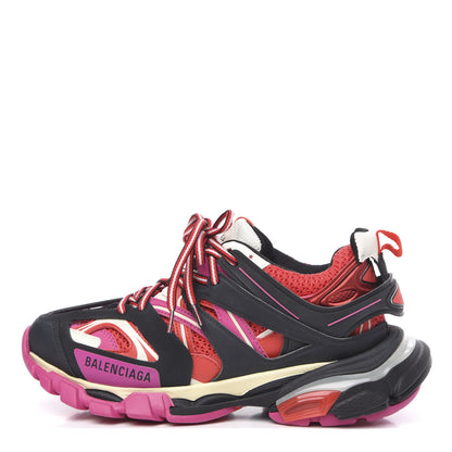 Balenciaga Mesh Fabric Womens Track Sneakers 38 Black Pink Red 1 of 7