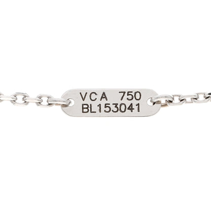 Van Cleef & Arpels 18K White Gold Mother Of Pearl Vintage Alhambra Pendant Necklace 4 of 5