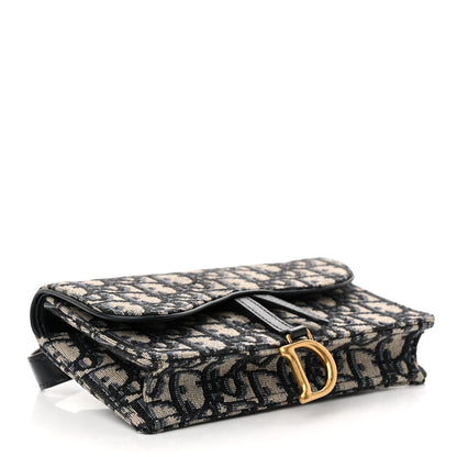 Christian Dior Oblique Saddle Belt Bag Blue 4 of 11