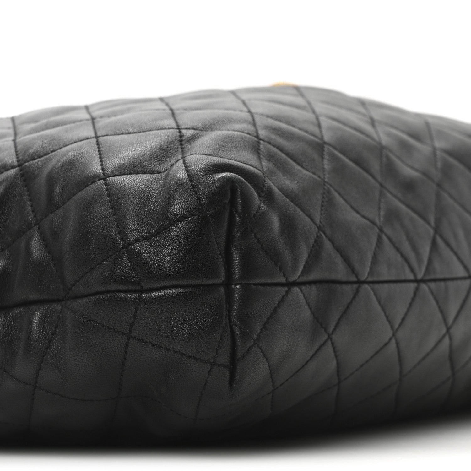 Saint Laurent Lambskin Quilted Maxi Icare Shopping Tote Black 10 of 11