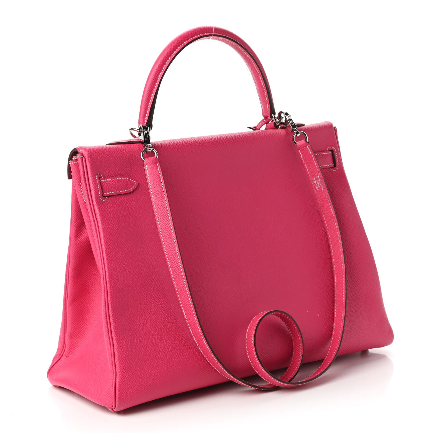 Hermes Epsom Candy Kelly Retourne 35 Rose Tyrien Rubis 3 of 14