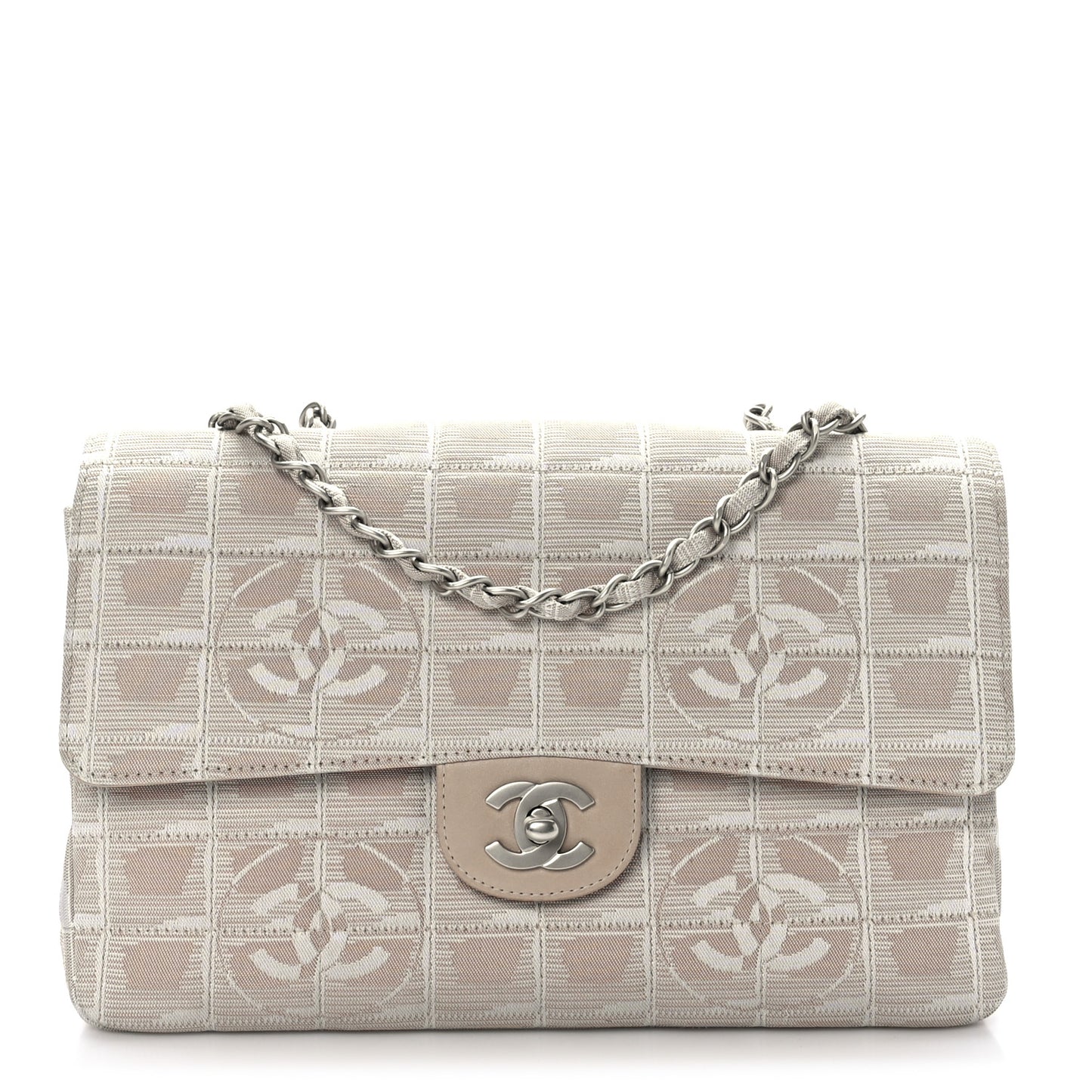 Nylon Medium Travel Flap Light Beige