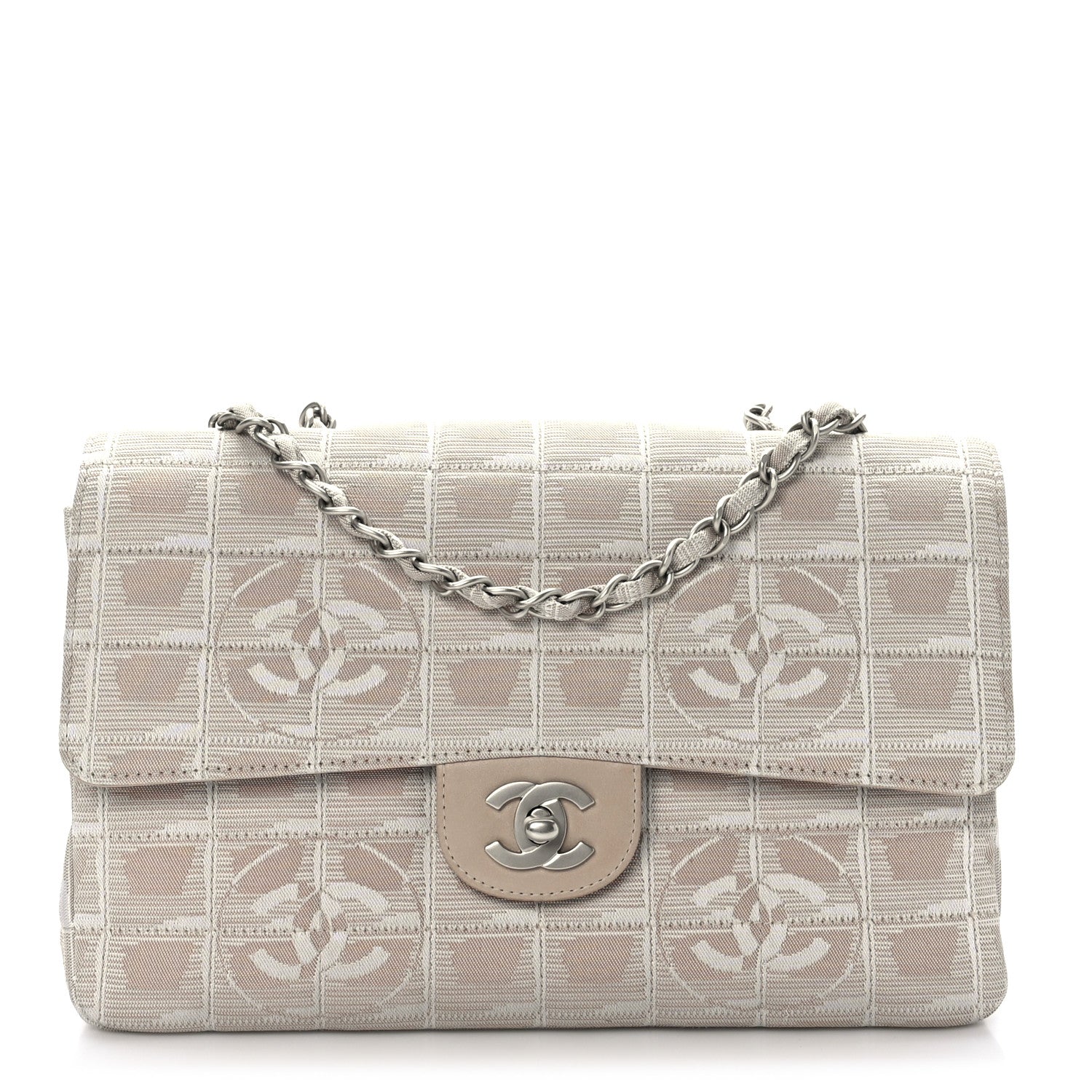 Chanel Nylon Medium Travel Flap Light Beige 1 of 8
