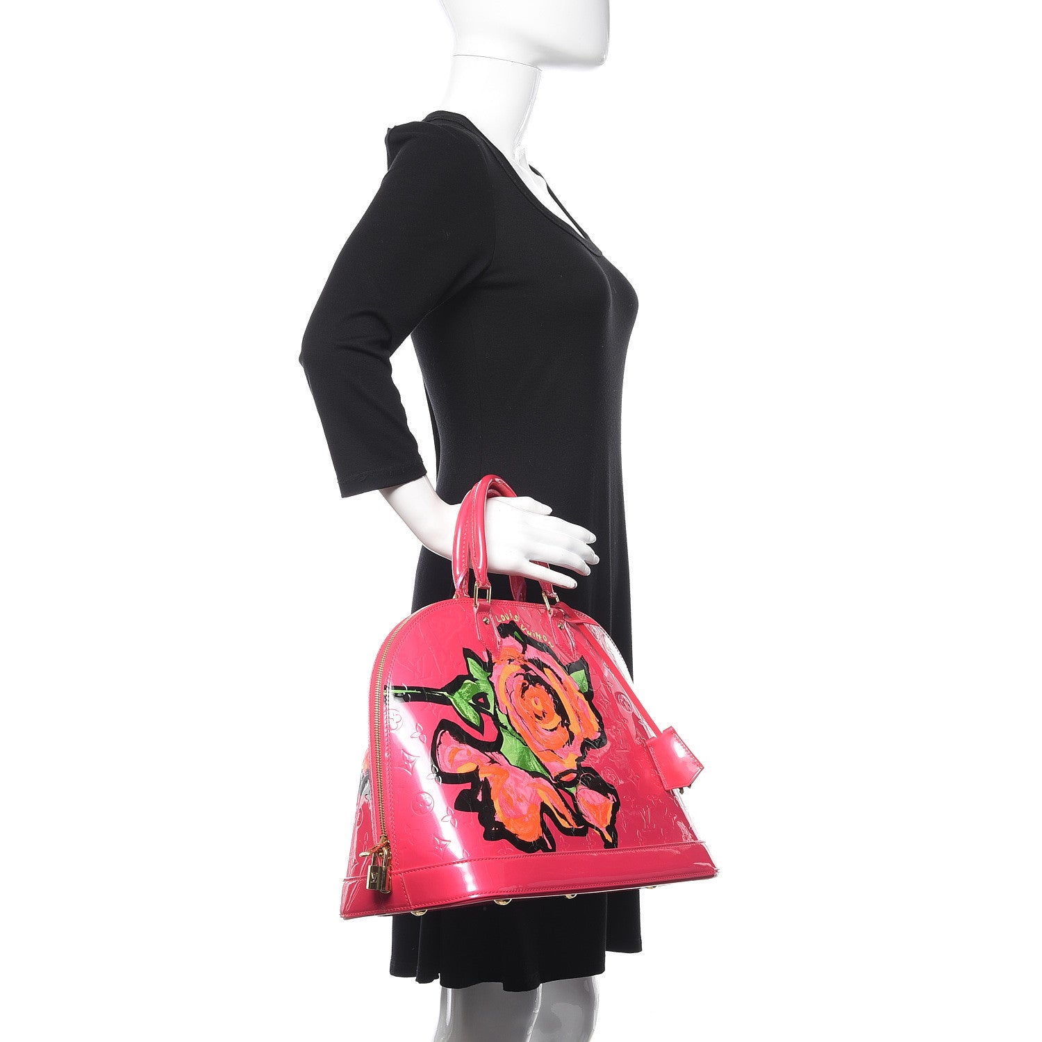 Louis Vuitton Vernis Roses Alma MM Rose Pop 2 of 11