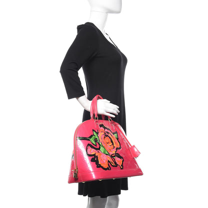 Louis Vuitton Vernis Roses Alma MM Rose Pop 2 of 11