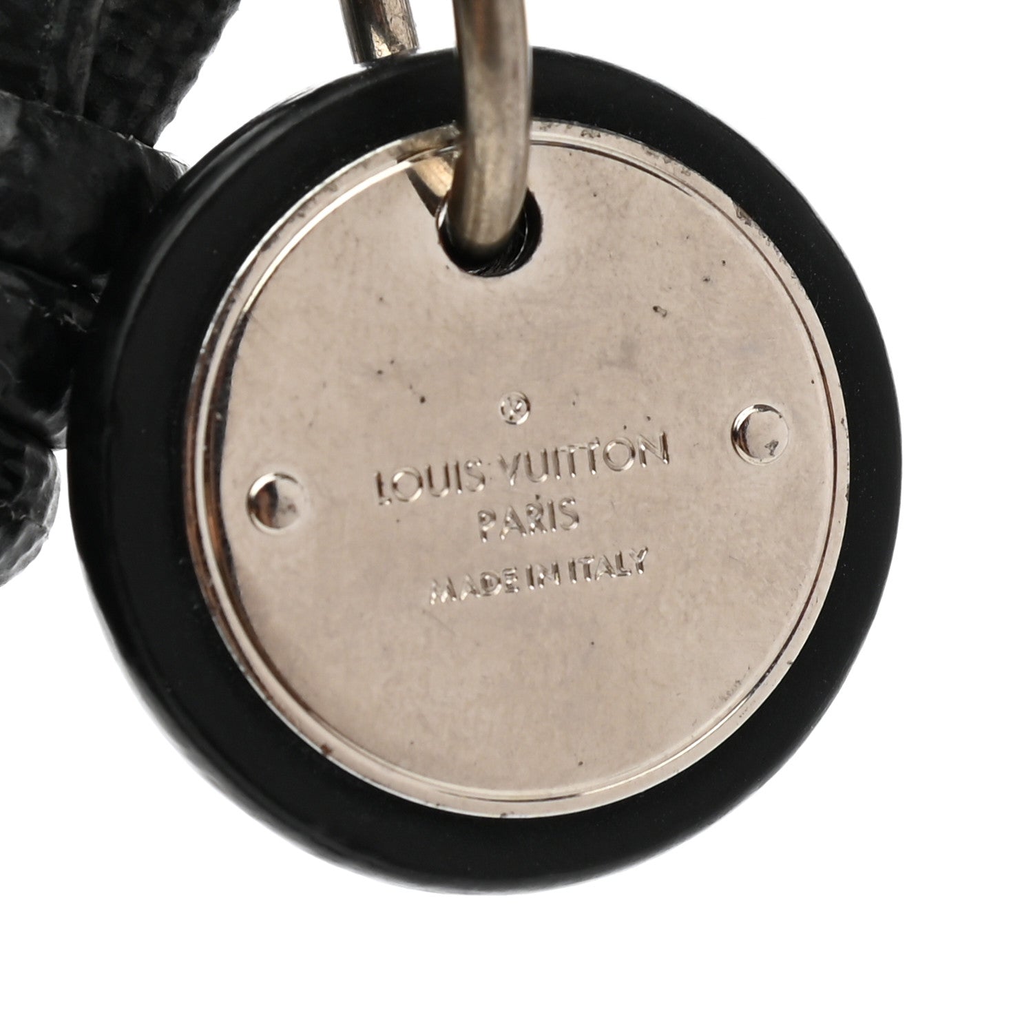 Louis Vuitton Palladium Damier Graphite Rope Bag Charm Key Holder 3 of 3