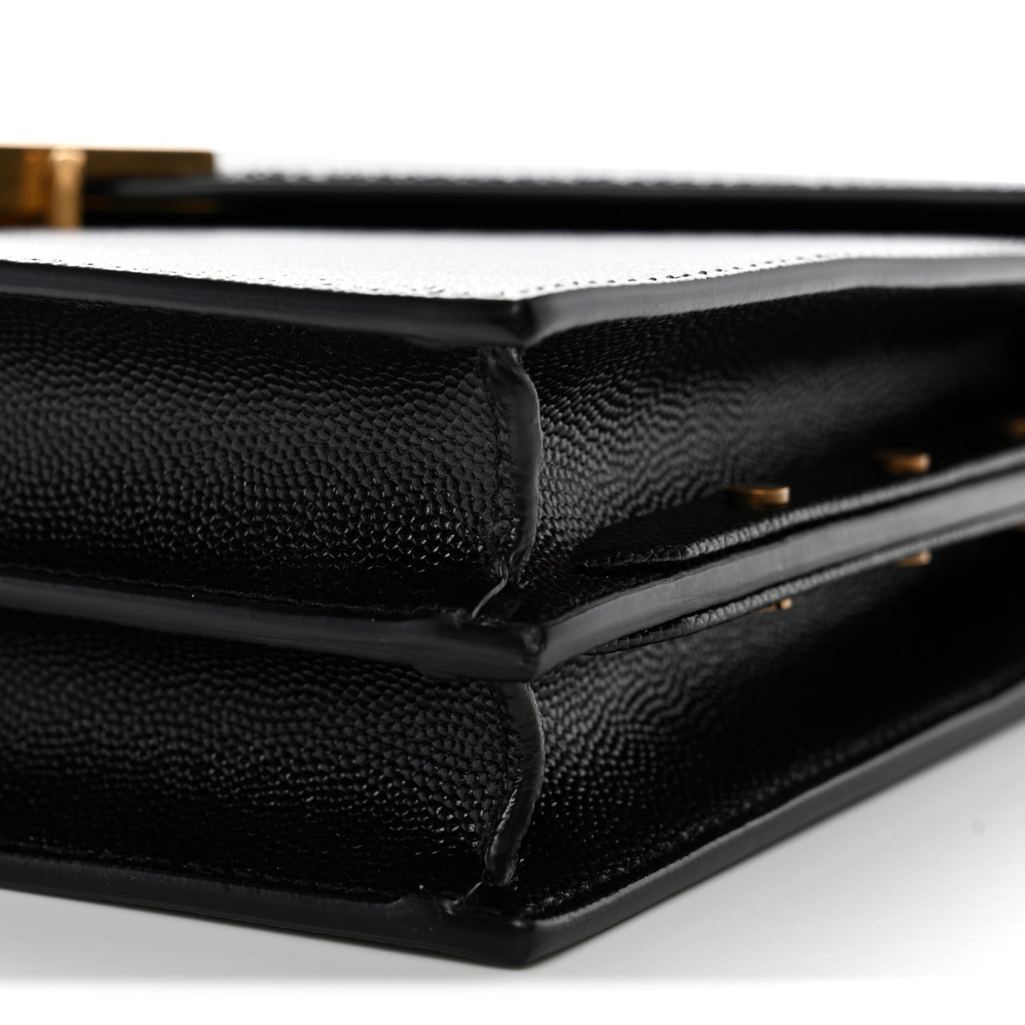 Grain De Poudre Monogram Cassandra Clasp Bag Black