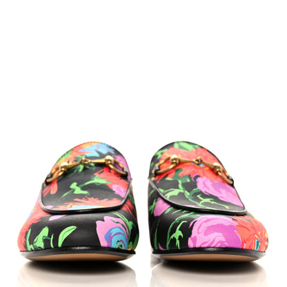 Gucci X KEN SCOTT Canvas Infinity Jenni Women's Princetown Slippers 35.5 Black Pink 2 of 10