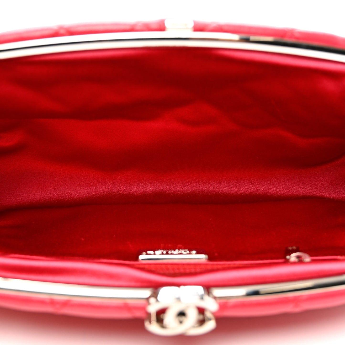 Lambskin Quilted Timeless Clutch Red