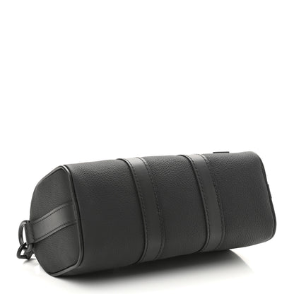 Louis Vuitton Grained Calfskin Aerogram Keepall XS Black 4 of 10