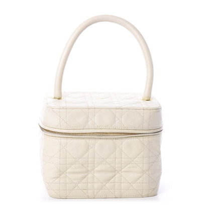 Christian Dior Lambskin Cannage Vanity Case White 1 of 9