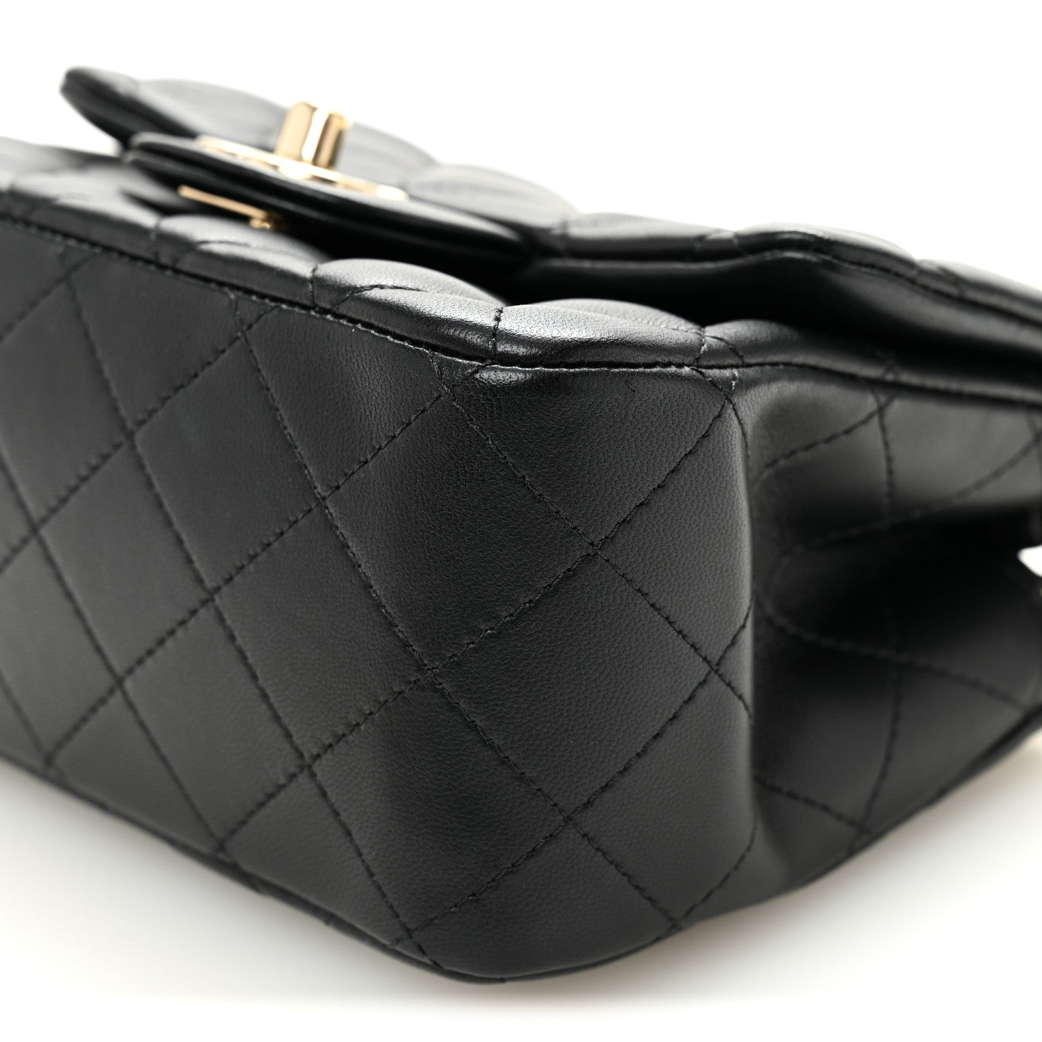 Chanel Lambskin Quilted Mini Square Flap Black 10 of 10