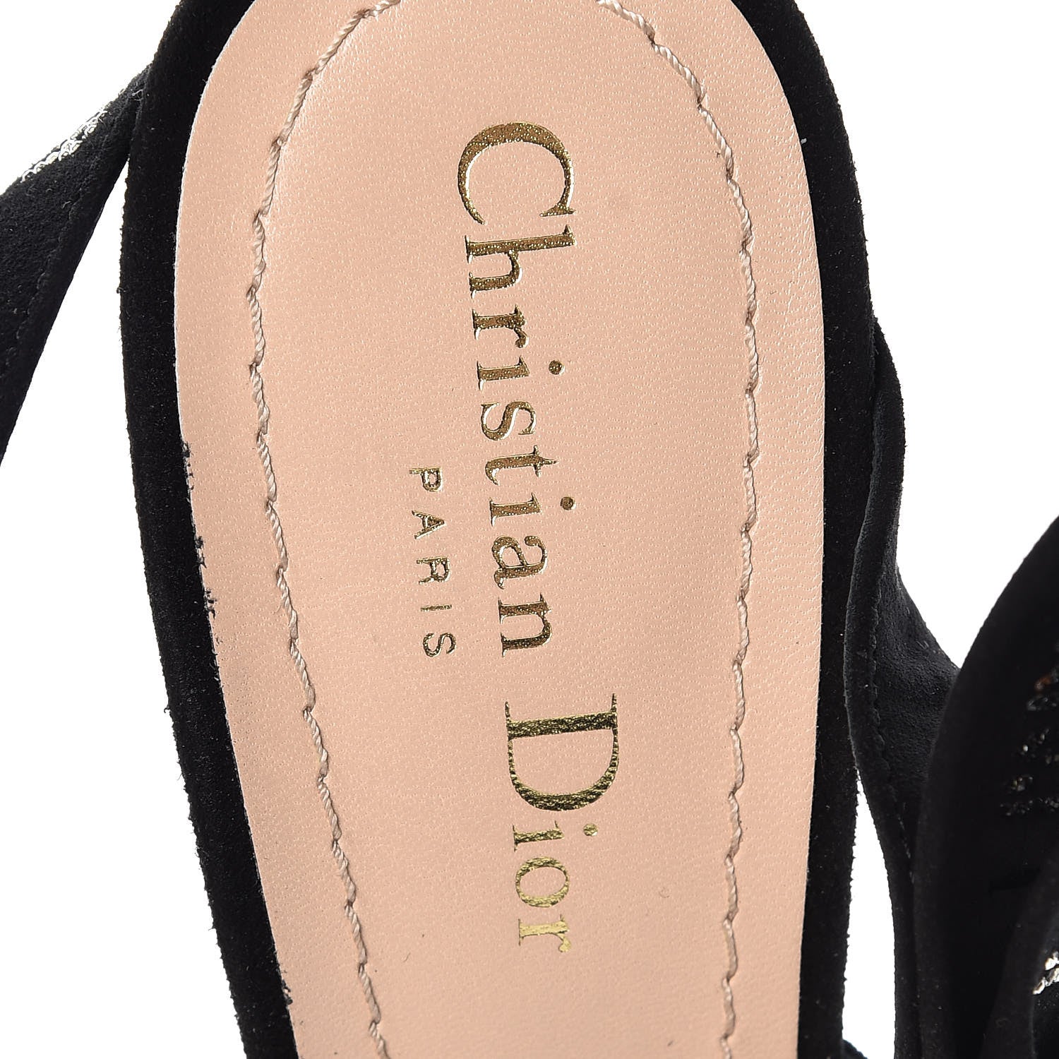 Christian Dior Mesh Plumetis Crystal Suede J'Adior Slingback 100mm Pumps 39 Nude Black 6 of 9