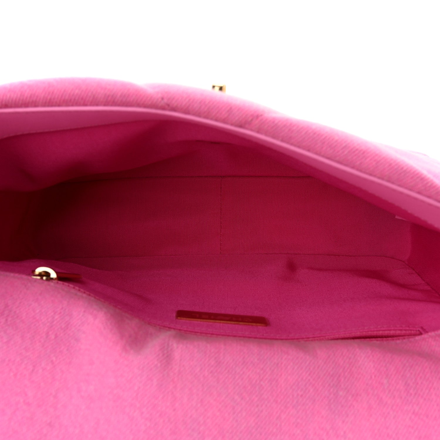 Chanel Denim Quilted Medium Chanel 19 Flap Neon Pink 5 of 10